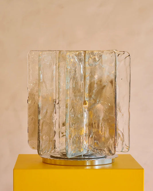 IRIDESCENT SMOKED GLASS LAMP