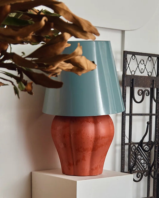 PAIR OF OVERSIZED GLAZED CERAMIC TABLE LAMPS