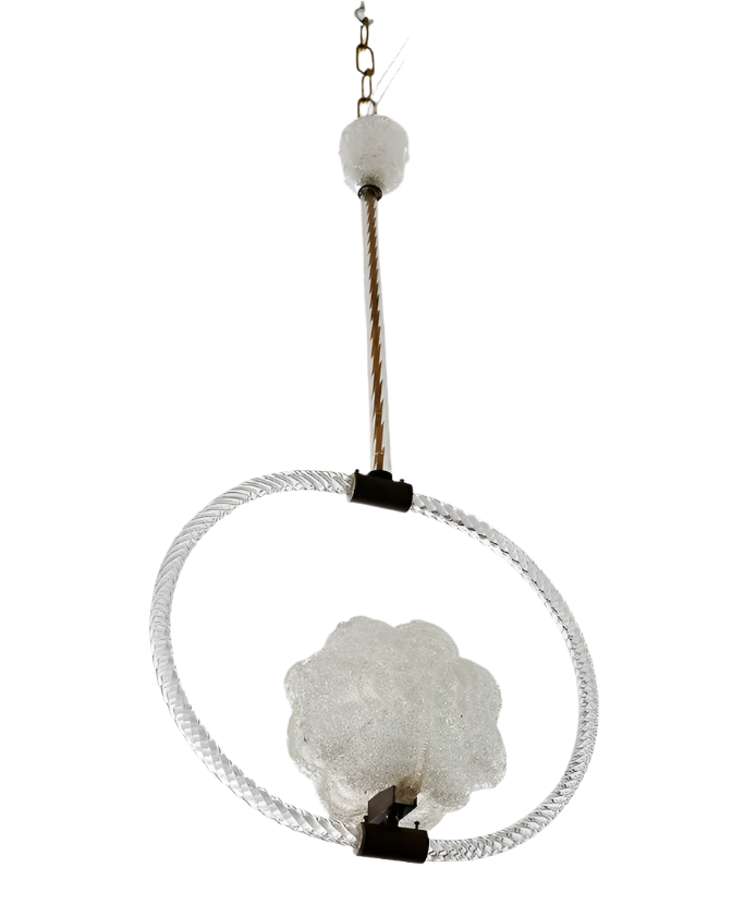 ART DECO MURANO LEAF PENDANT