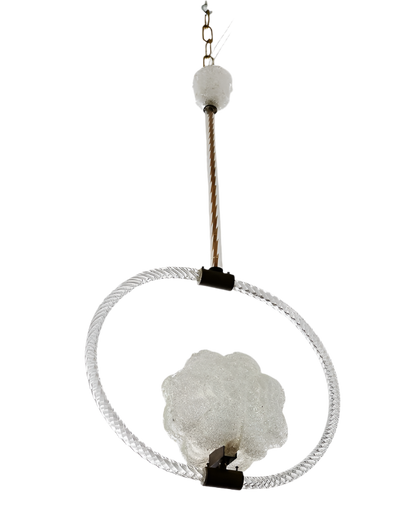 ART DECO MURANO LEAF PENDANT
