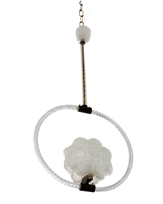 ART DECO MURANO LEAF PENDANT