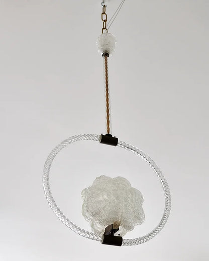 ART DECO MURANO LEAF PENDANT