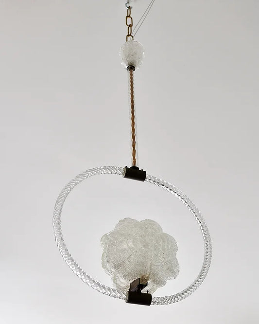 ART DECO MURANO LEAF PENDANT