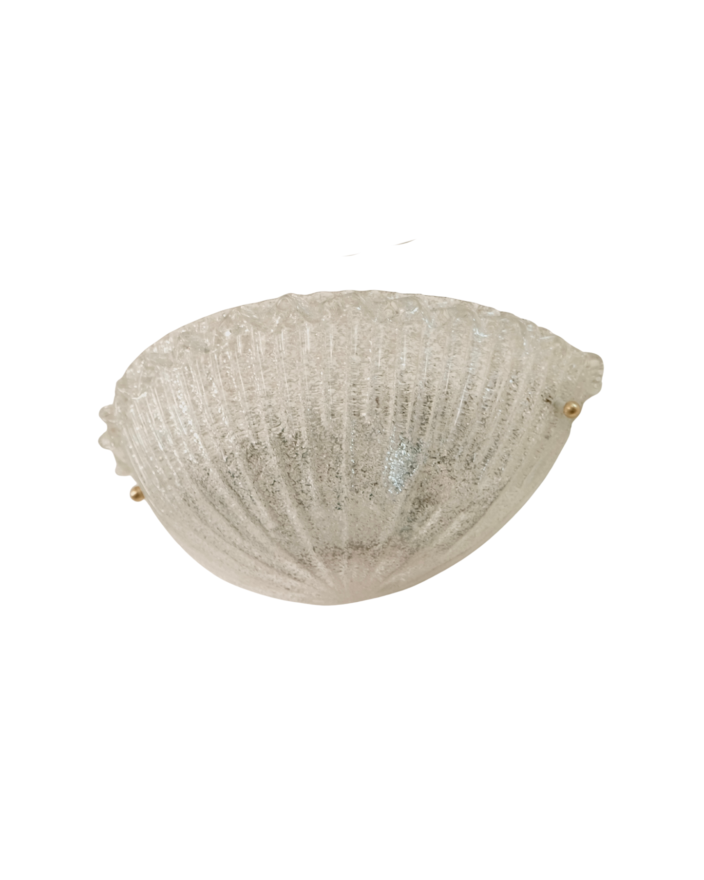 SINGLE TEXTURED MURANO GLASS FLUTED DISH SCONCE