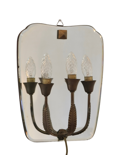 BRONZE MIRROR SCONCE