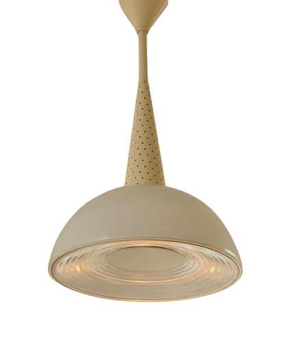PERFORATED STEEL FRENCH SAUCER PENDANT