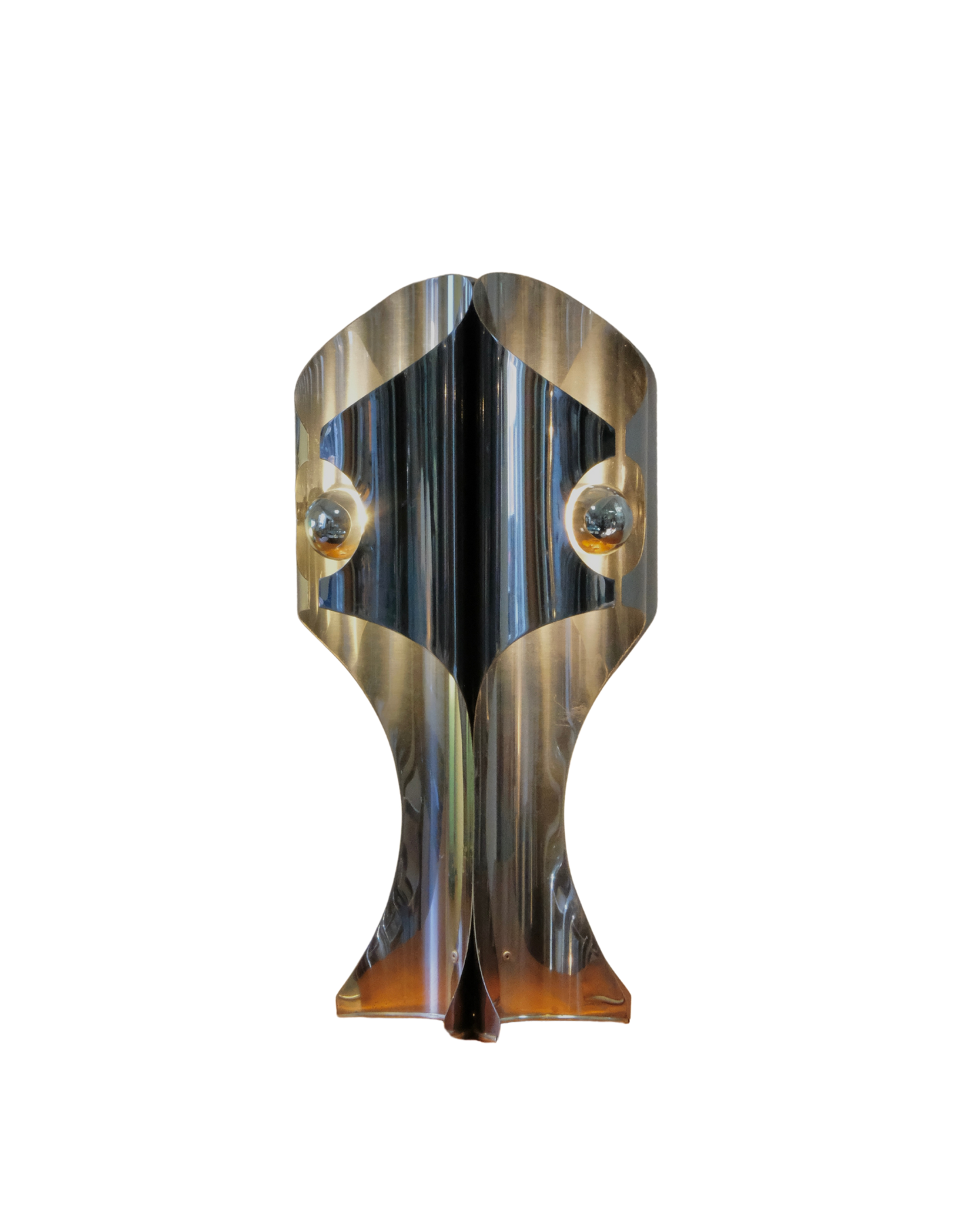 CURVED CHROME TABLE LAMPS