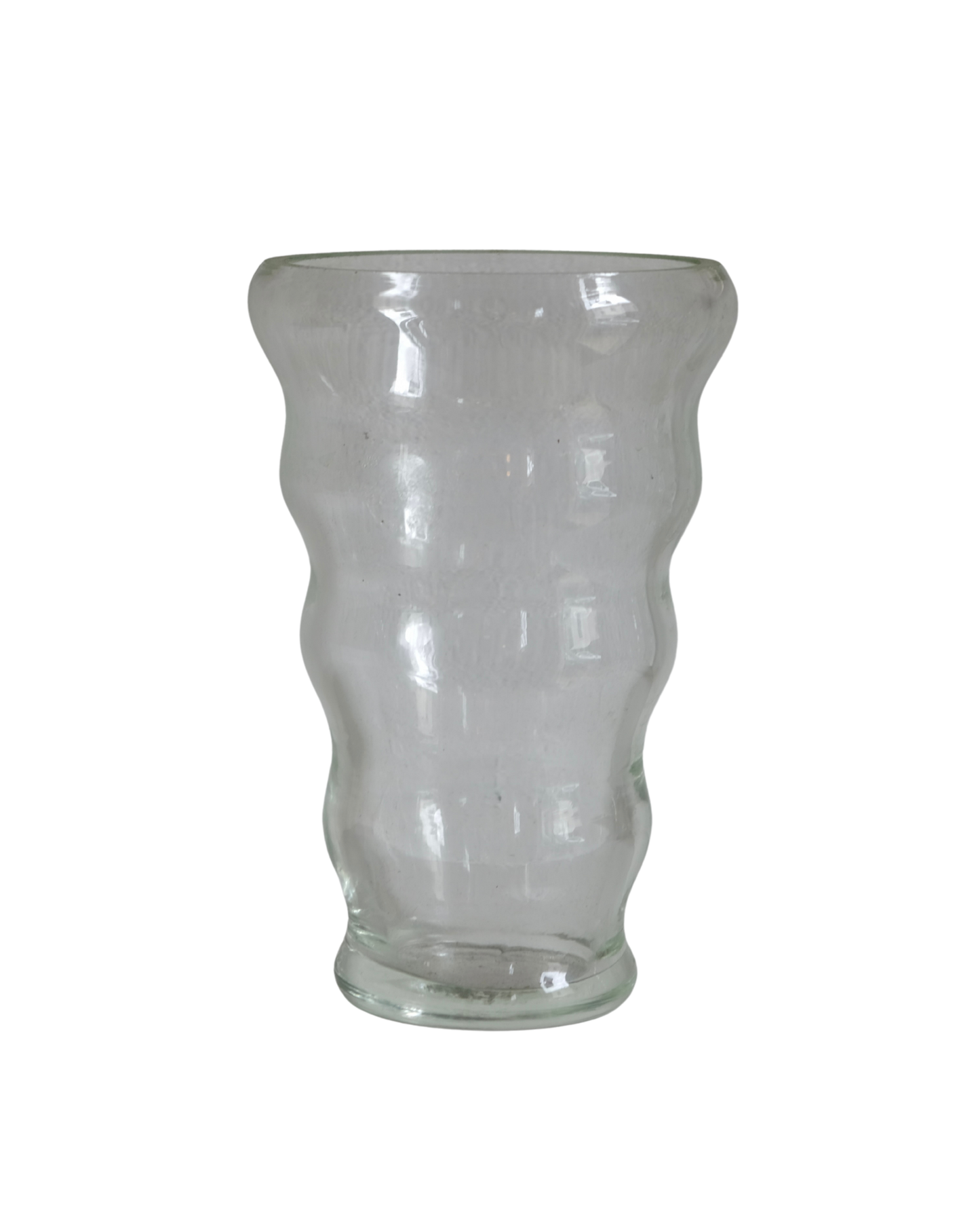 SET OF SIX TAPERED CURVED GLASSES