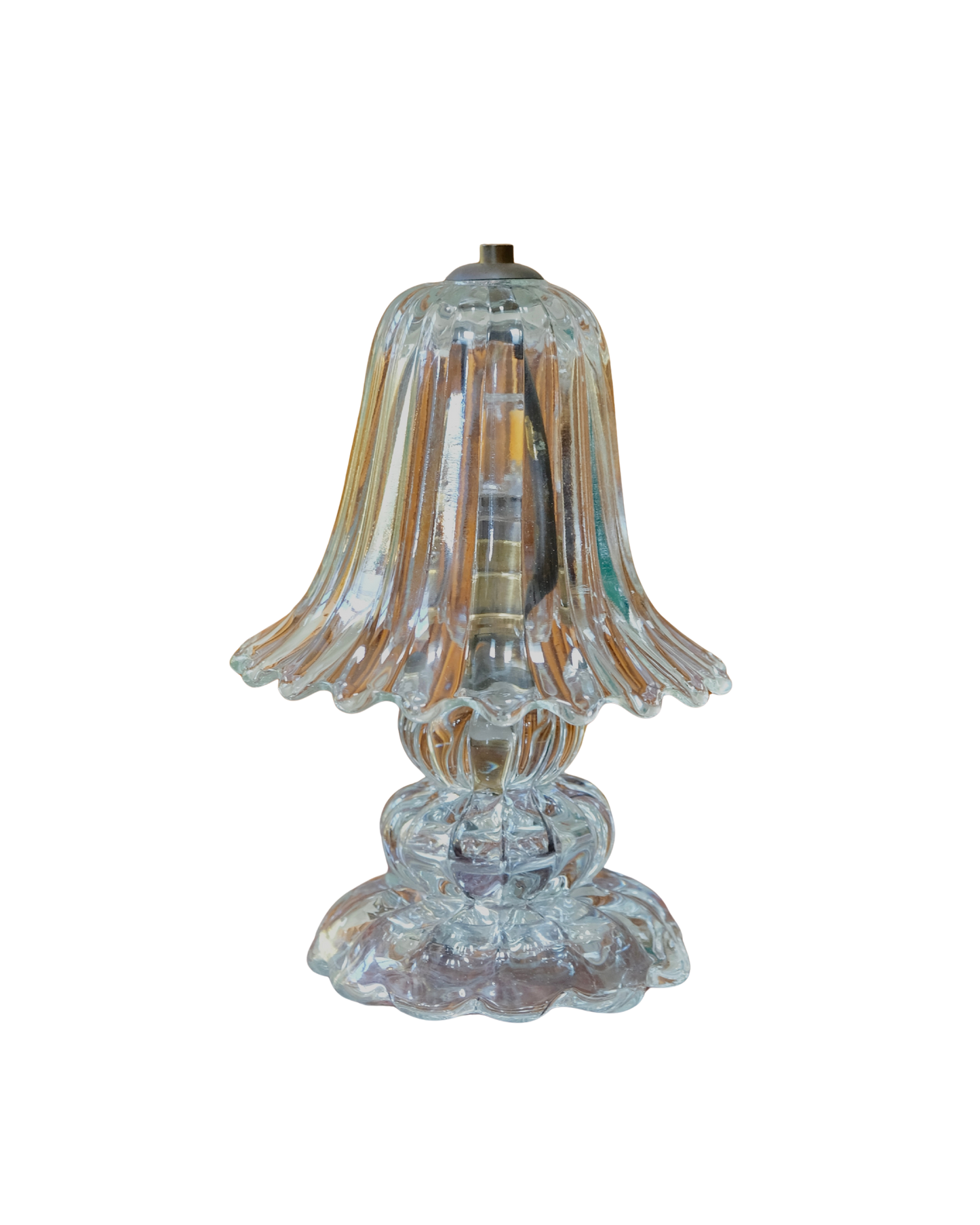 PETITE SCALLOPED MURANO GLASS TABLE LAMP