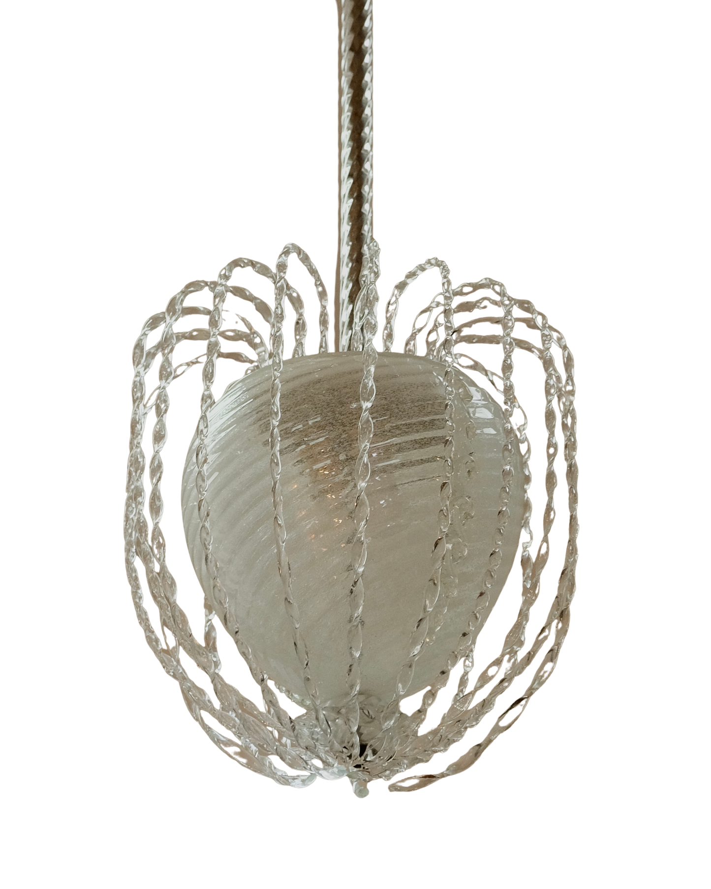 BAROVIER & TOSO GLASS SURROUNDED STEM PENDANT