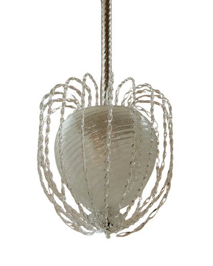 BAROVIER & TOSO GLASS SURROUNDED STEM PENDANT