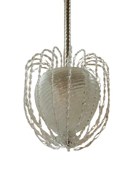 BAROVIER & TOSO GLASS SURROUNDED STEM PENDANT