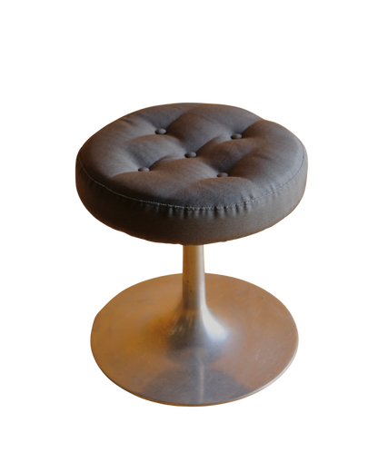 CHROME TULIP DRESSING STOOL