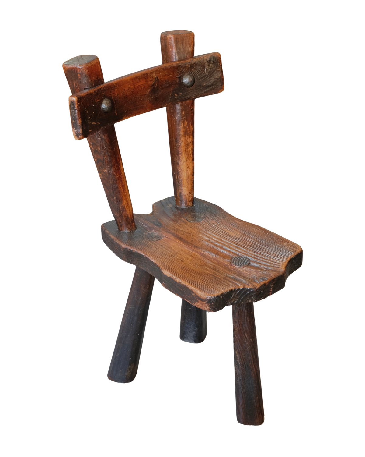SINGLE BRUTALIST EBONIZED CHAIR