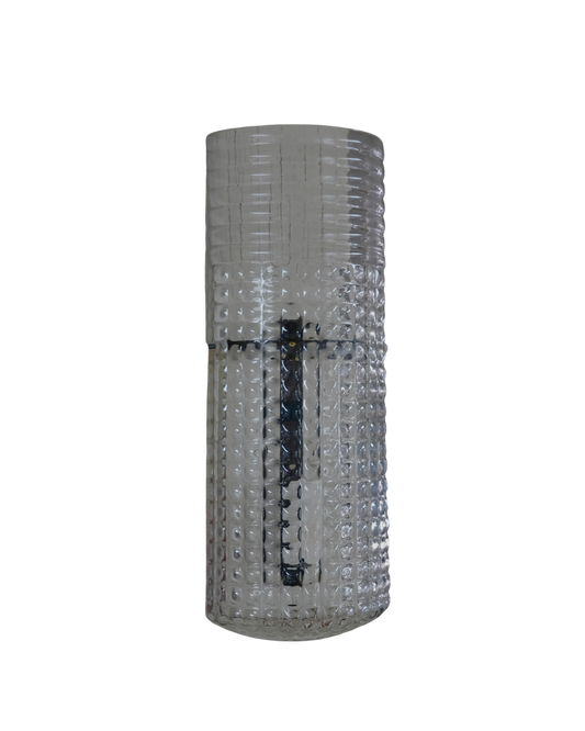 DIAMOND PATTERN GLASS SCONCES