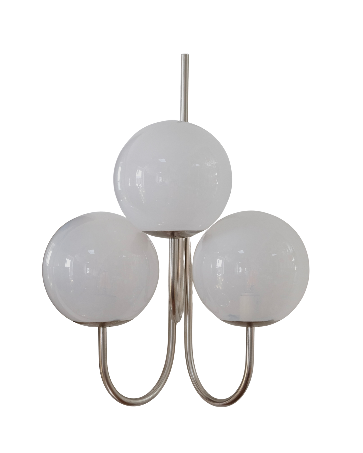 THREE LIGHT CHROME CANDLE SCONCES