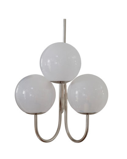 THREE LIGHT CHROME CANDLE SCONCES