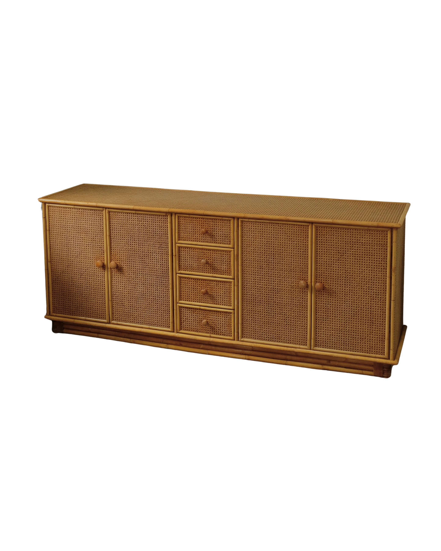 FRENCH RATTAN & BAMBOO CONSOLE