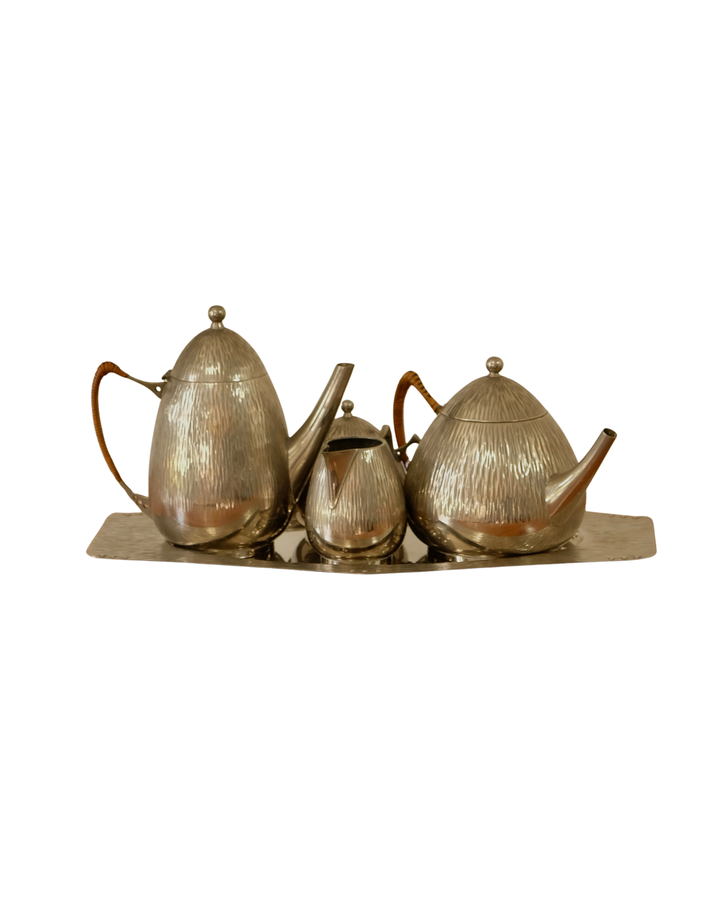 SILVER BAUHAUS ACORN SERVING SET