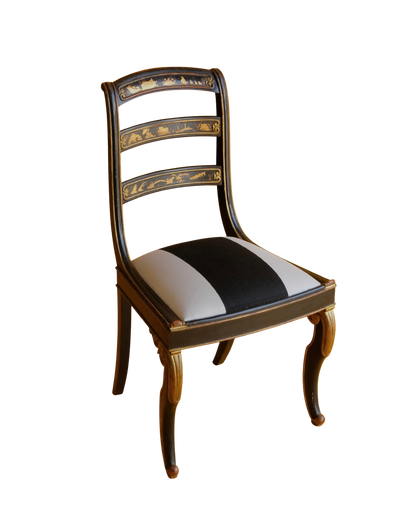 HAND PAINTED GILT REGENCY CHINOISERIE CHAIR