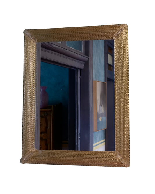 PAIR OF MURANO GLASS STEM VENETIAN MIRRORS