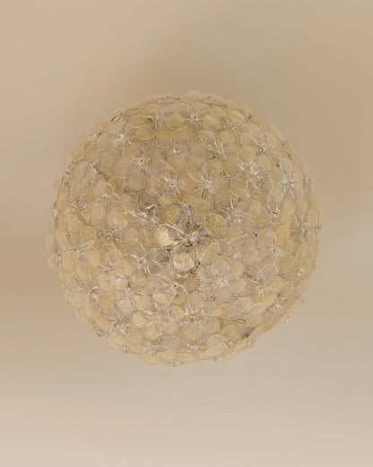AMBER & GOLD SEGUSO FLORAL OYSTER LIGHTS