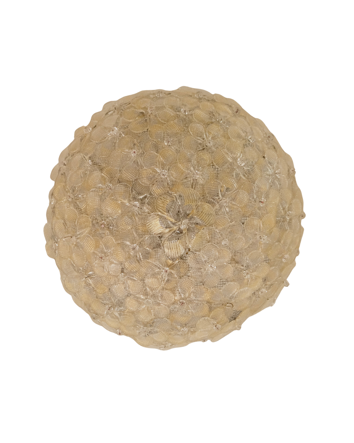 AMBER & GOLD SEGUSO FLORAL OYSTER LIGHTS