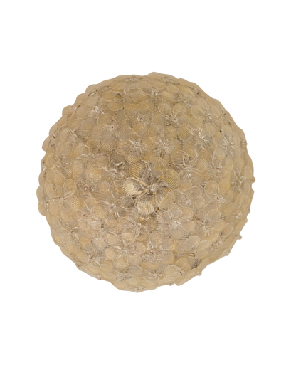 AMBER & GOLD SEGUSO FLORAL OYSTER LIGHTS