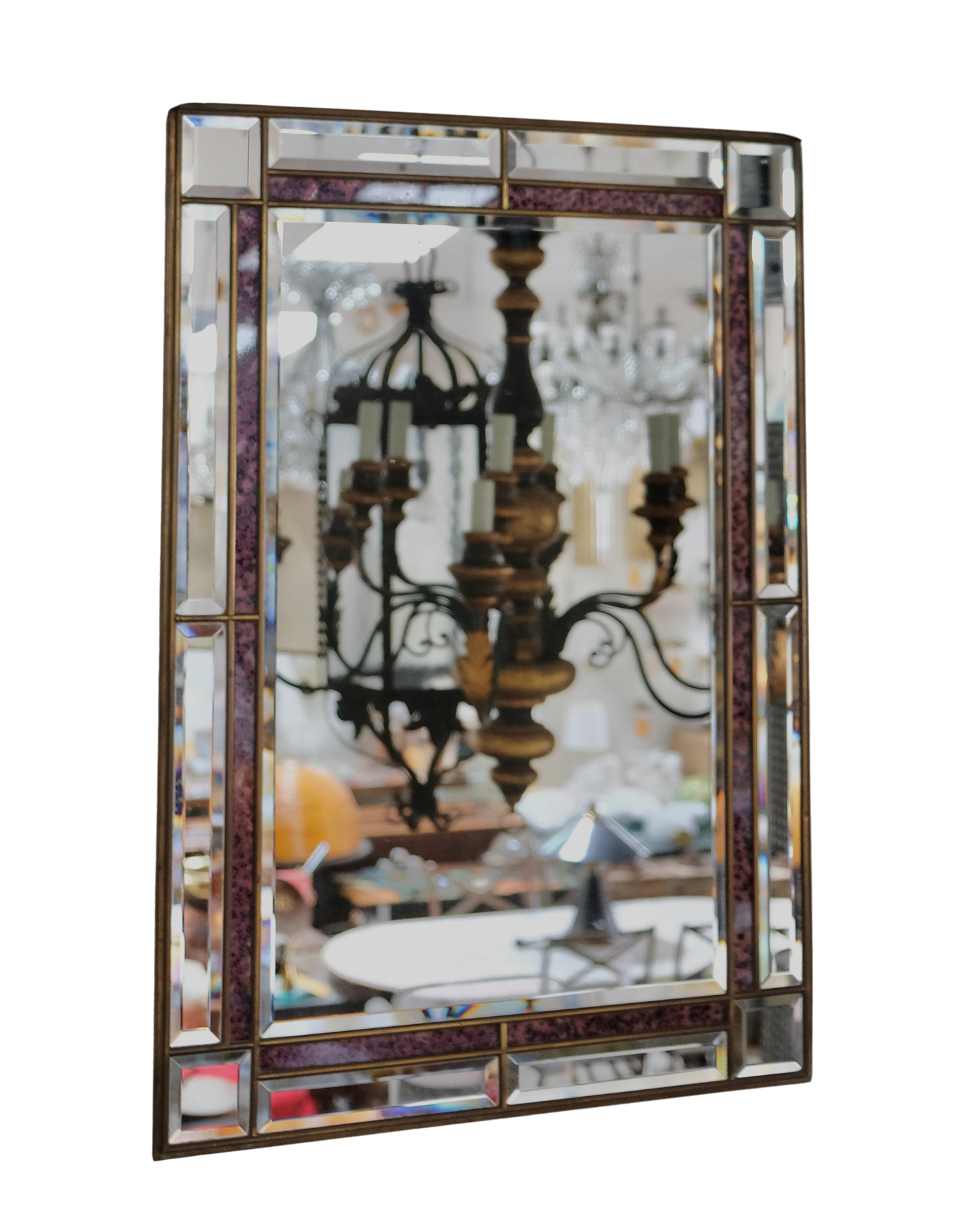 VENETIAN MIRROR w. TORTOISESHELL DETAIL