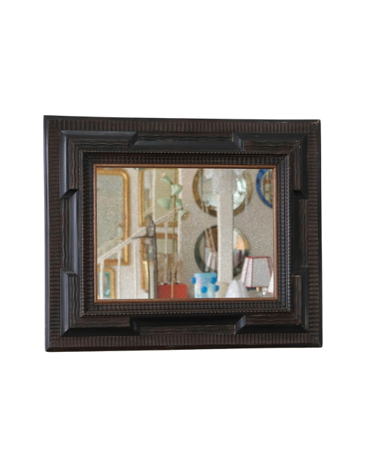 LANDSCAPE BAROQUE WAVE MIRROR w. GILT DETAIL