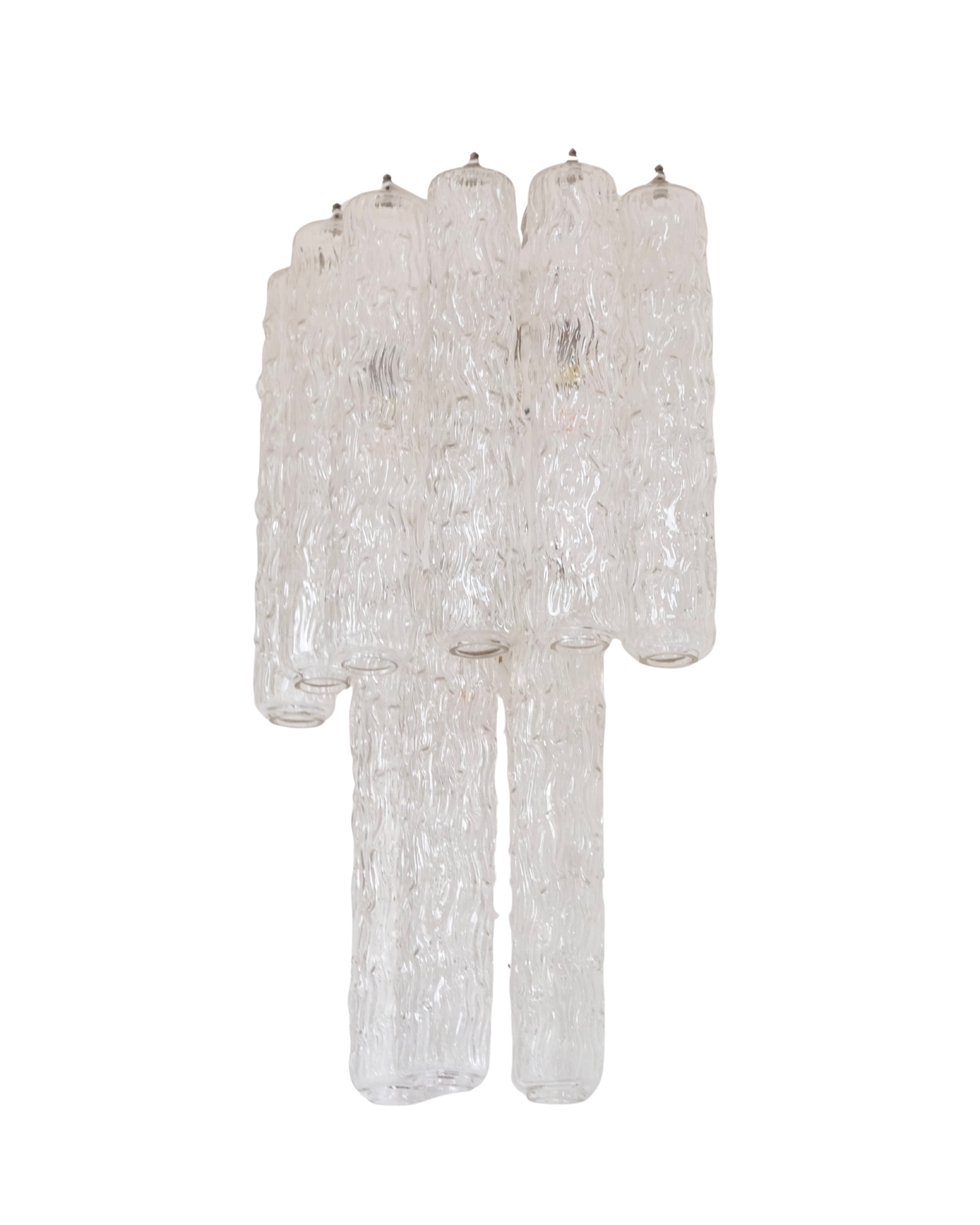 TALL RIPPLE MURANO GLASS FLUTED SCONCES