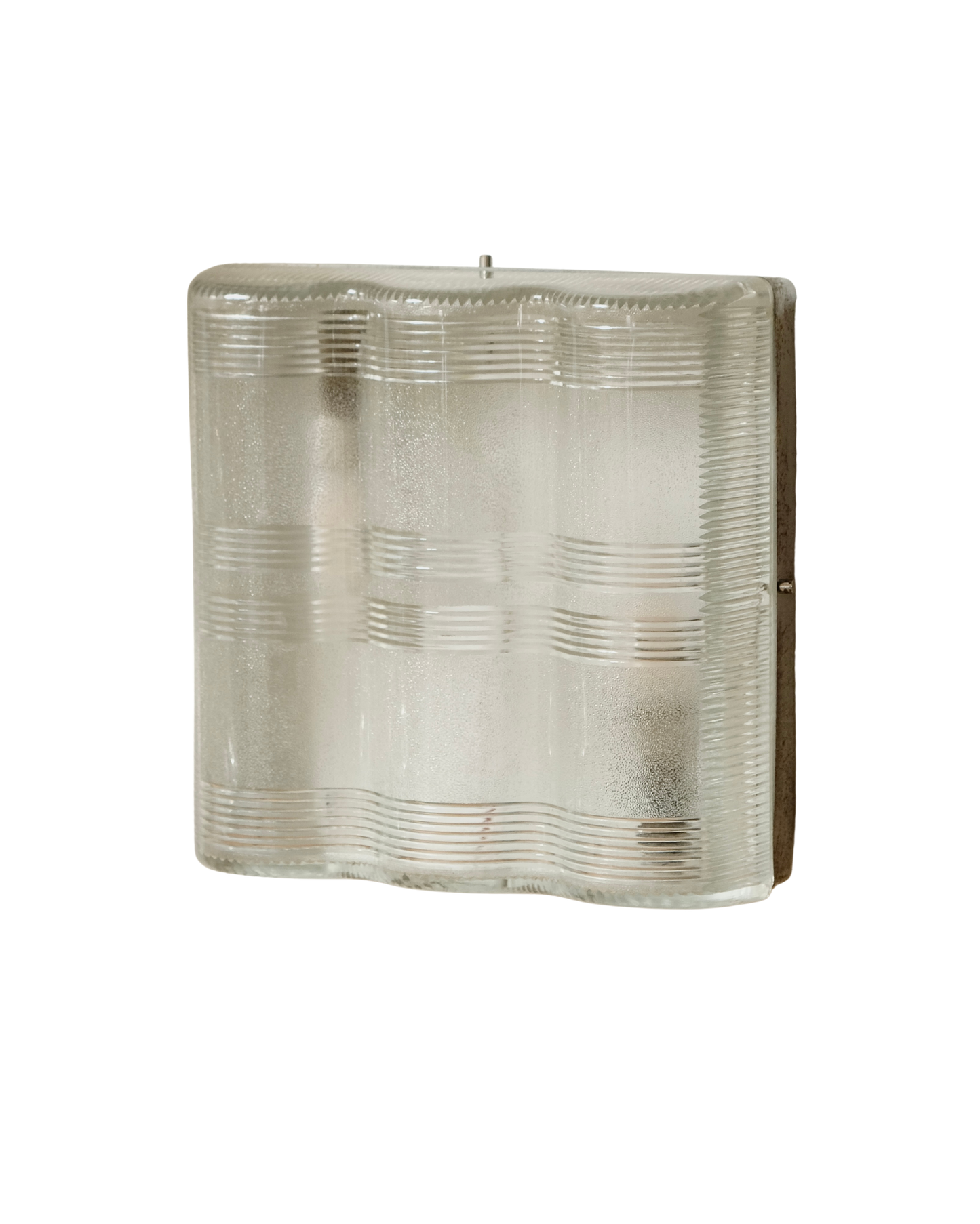 SINGLE ALUMINIUM LINED GLASS SCONCE