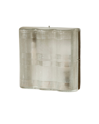 SINGLE ALUMINIUM LINED GLASS SCONCE
