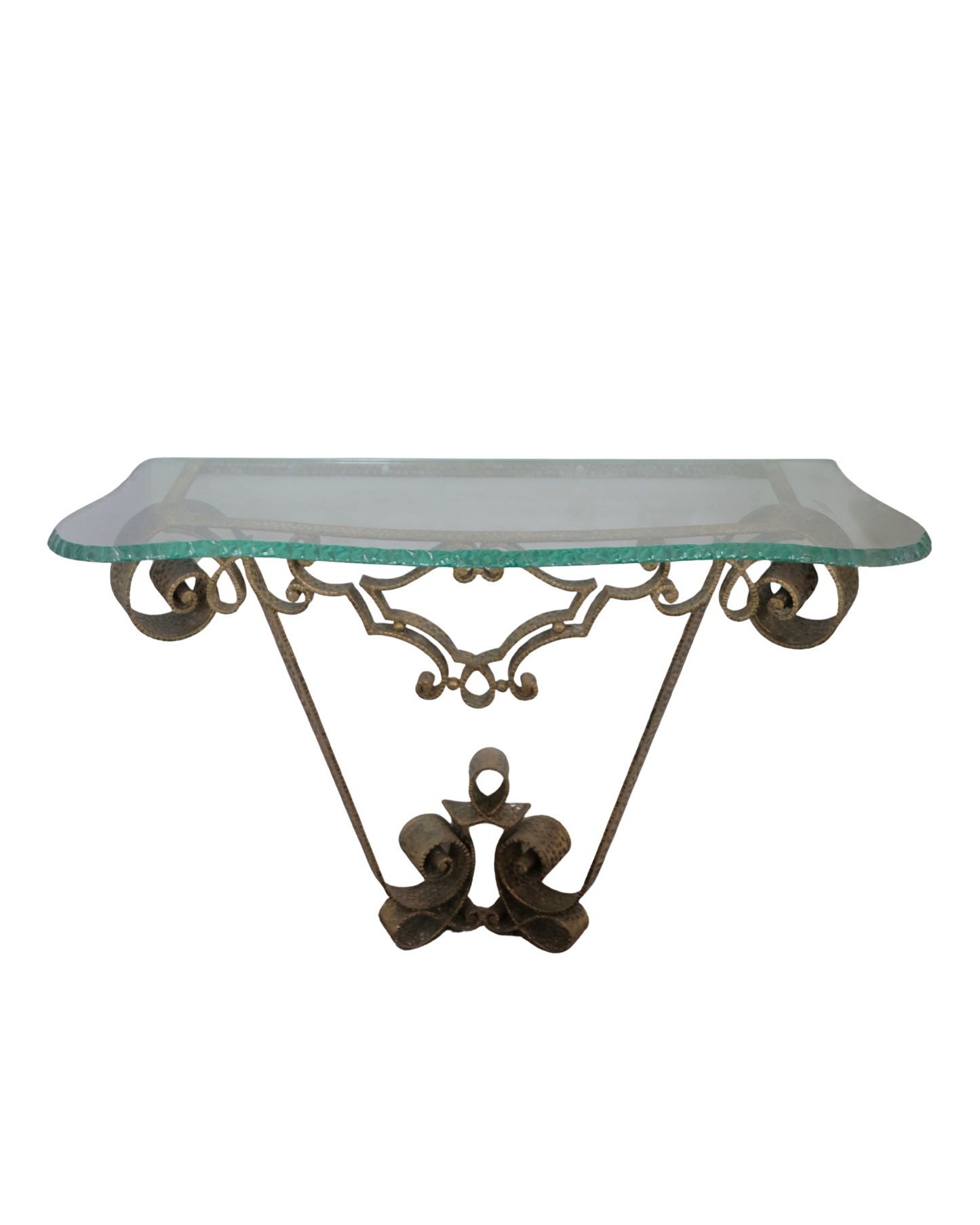 WROUGHT IRONGOLD LEAF CONSOLE