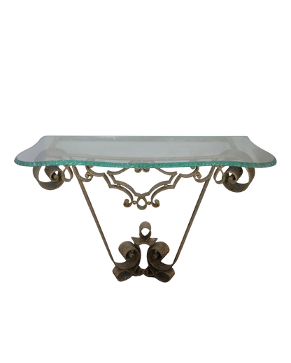 WROUGHT IRONGOLD LEAF CONSOLE