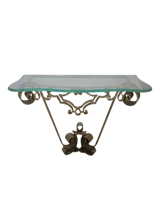 WROUGHT IRONGOLD LEAF CONSOLE