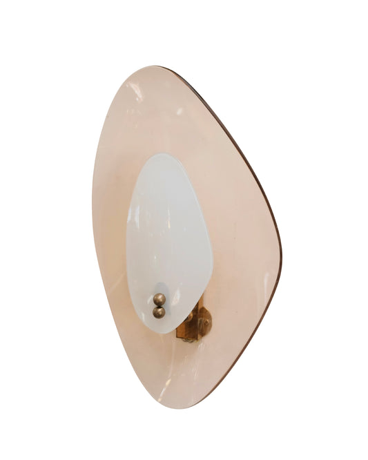 PINK GLASS CRISTAL ARTE SCONCES