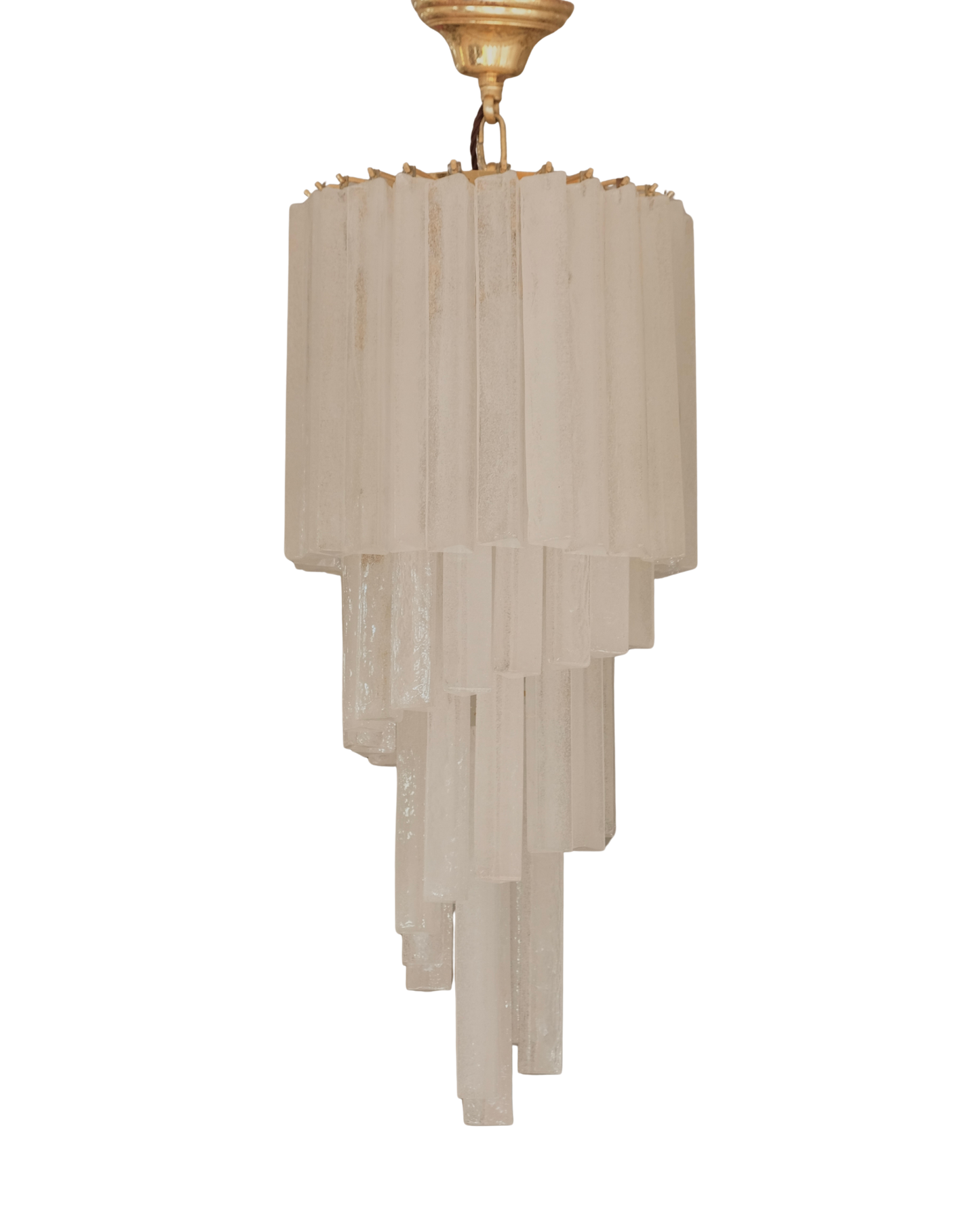 PETITE FOUR TIER MURANO GLASS SPIRAL CHANDELIER