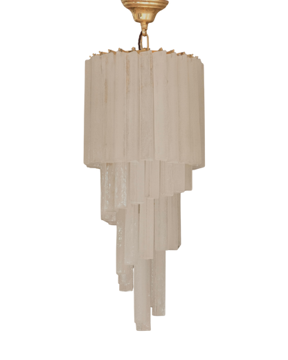 PETITE FOUR TIER MURANO GLASS SPIRAL CHANDELIER