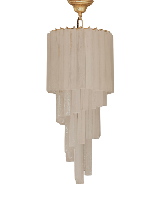 PETITE FOUR TIER MURANO GLASS SPIRAL CHANDELIER