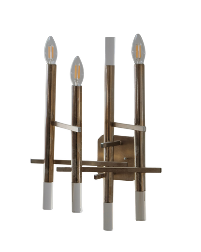 SCIOLARI CHROME THREE ARMED WALL SCONCES