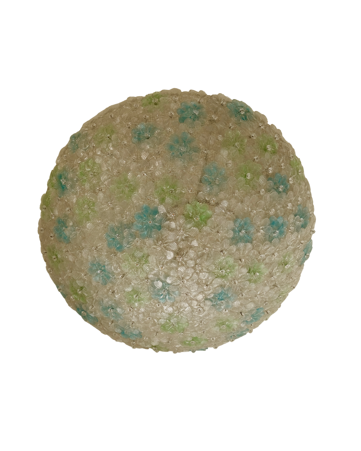 LARGE BLUE & GREEN SEGUSO FLORAL OYSTER LIGHT