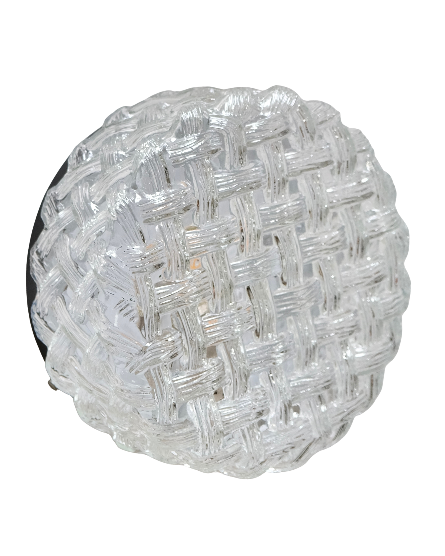 SMALL CROSS HATCH WOVEN GLASS SCONCE