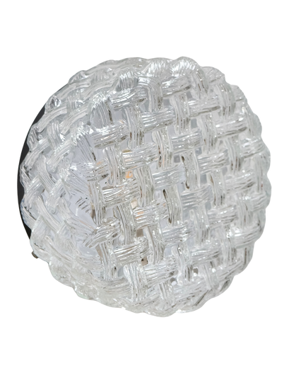 SMALL CROSS HATCH WOVEN GLASS SCONCE