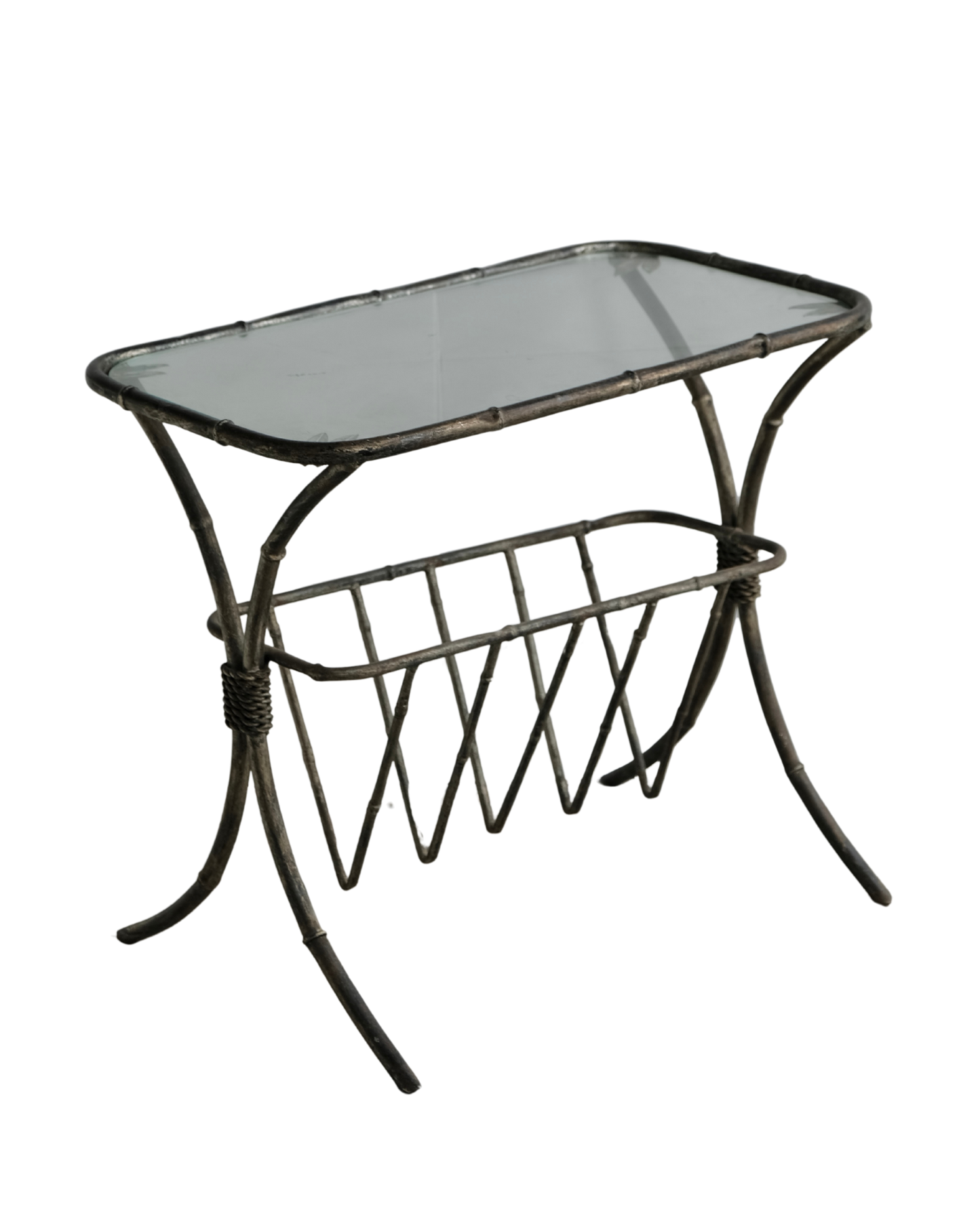 WROUGHT IRON MAGAZINE RACK