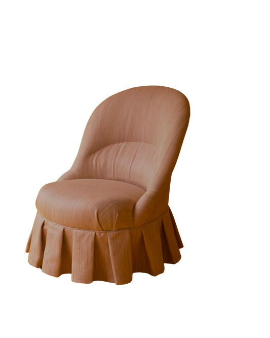 SMALL PLEATED PINK CHAIR