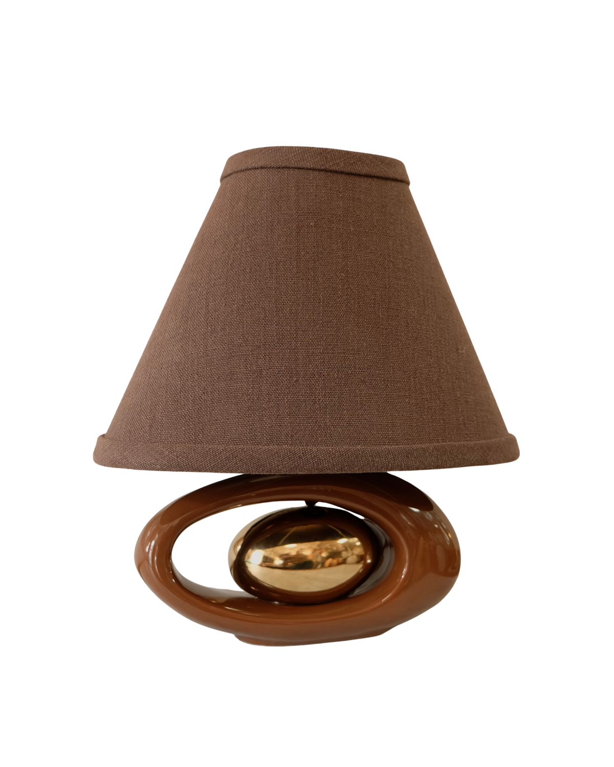 CERAMIC BROWN & GOLD SEYLUMIERE TABLE LAMP