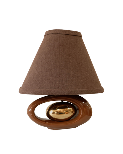 CERAMIC BROWN & GOLD SEYLUMIERE TABLE LAMP