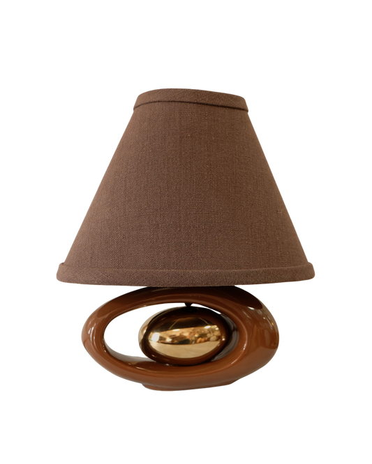 CERAMIC BROWN & GOLD SEYLUMIERE TABLE LAMP