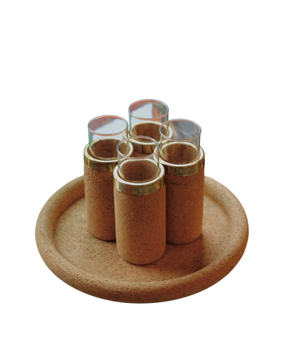 CORK & BRASS MILO GLASS SET
